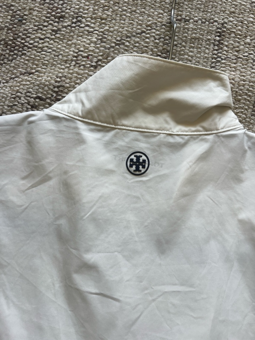 Tory Sport White Zip-Front Jacket with Subtle Trim - Picture 5 of 7